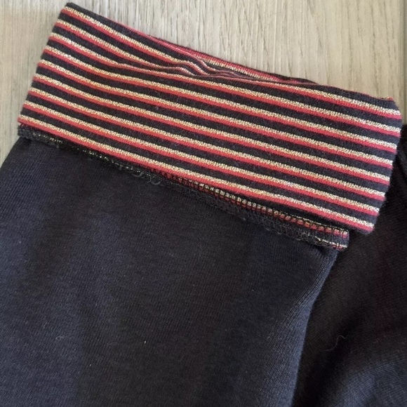 Adidas Girls Jacket Medium Black 3/4 Sleeve Red Gold Stripe Hood Bamboo Cotton - Picture 4 of 9